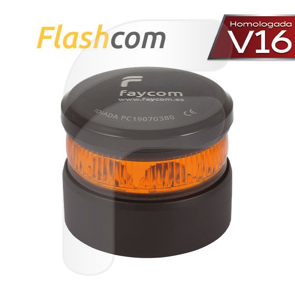 FLASHCOM BALIZA EMERGENCIA LED V16 RECARGABLE USB FA520009